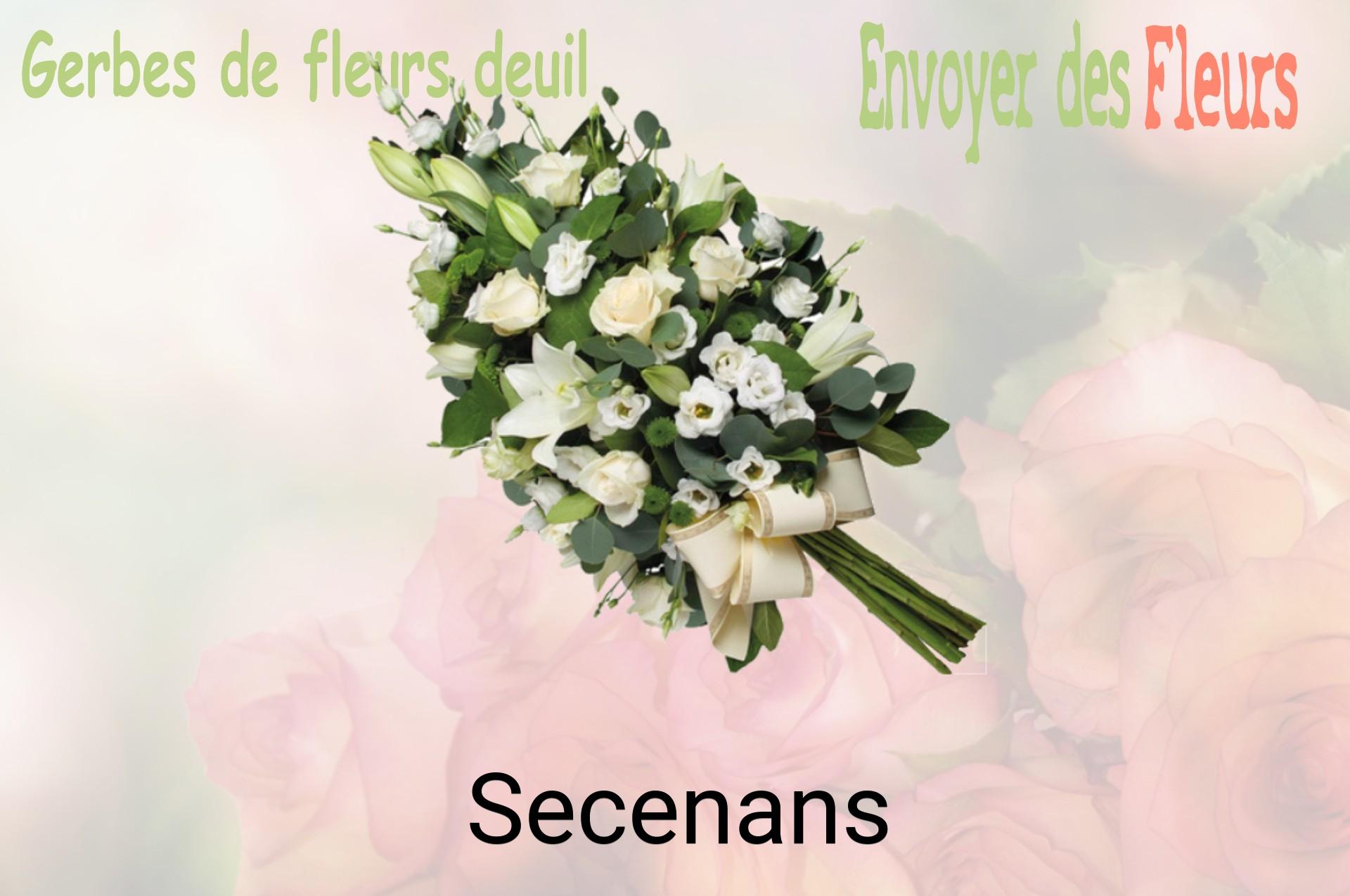 Gerbe de fleurs de deuil livrée à Secenans